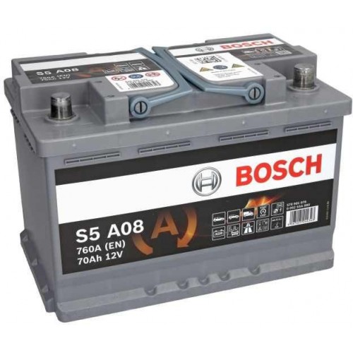 ΜΠΑΤΑΡΙΑ BOSCH 12V 70Ah/760A START&STOP AGM - 0092S5A080