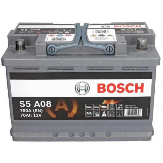 ΜΠΑΤΑΡΙΑ BOSCH 12V 70Ah/760A START&STOP AGM - 0092S5A080