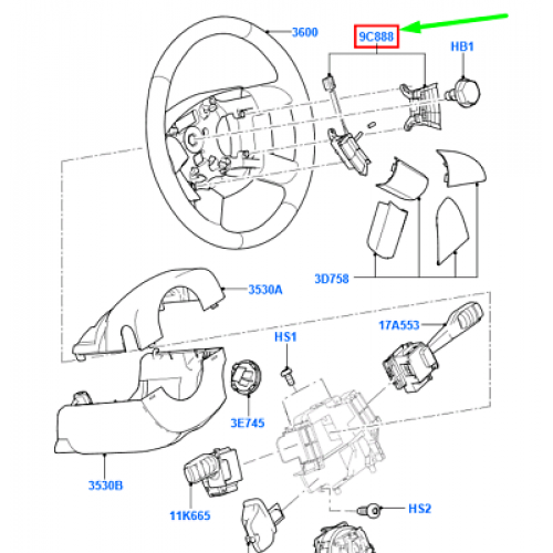 ΓΝΗΣΙΟΣ ΔΙΑΚΟΠΤΗΣ ΤΙΜΟΝΙΟΥ ΜΕ CRUISE CONTROL FORD FOCUS-1352794