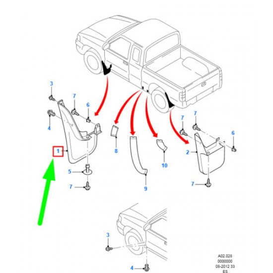 ΛΑΣΠΩΤΉΡΑΣ, ΔΕΞΙΆ, ΕΜΠΡΌΣ  FORD RANGER 2006-2009-1451720