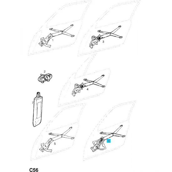 ΓΡΥΛΟΣ ΕΜ ΑΡ ΗΛ/ΚΟΣ OPEL ΑSTRA - F 51+56+58 (+MOTEP)-Italy-0140047F