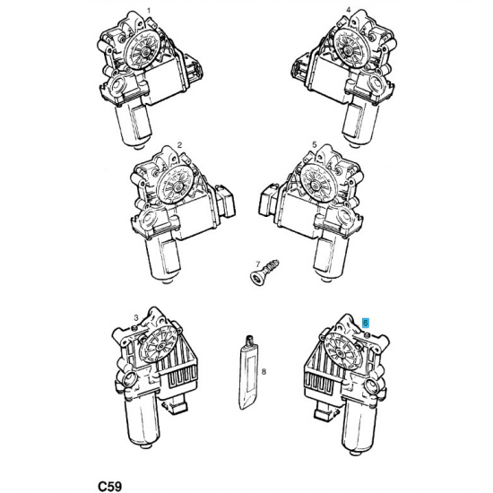 ΓΡΥΛΟΣ ΕΜ ΑΡ ΗΛ/ΚΟΣ OPEL ΑSTRA - F 51+56+58 (+MOTEP)-Italy-0140047F