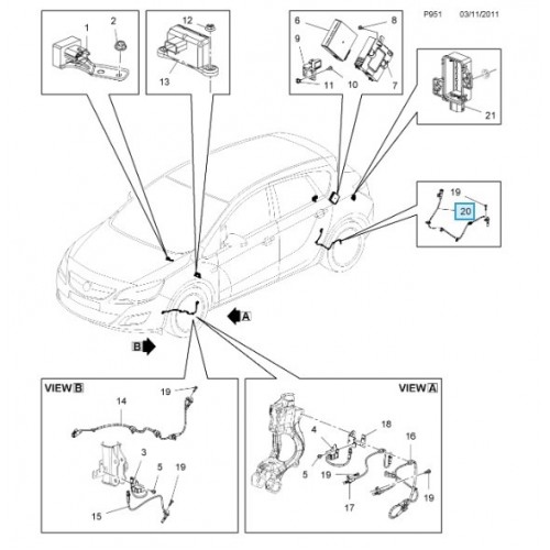 ΓΝΗΣΙΟΣ ΑΙΣΘΗΤΗΡΑΣ ΤΑΧΥΤΗΤΑΣ ΠΙΣΩ ΑΞΟΝΑ OPEL ASTRA-J -1247003