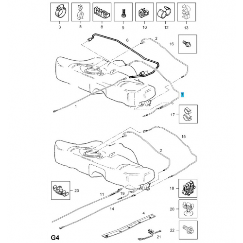 ΣΩΛHNAΣ BENZINHΣ OΠ ASTRA-G Z14XE FR 02 - 13106715 