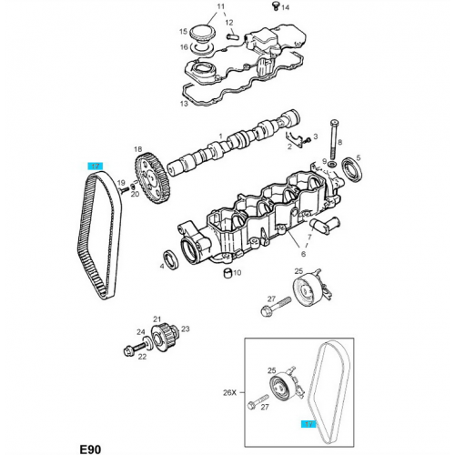ΓΝΗΣΙΟΣ ΙΜΑΝΤΑΣ ΕΚΚΕΝΤΡΟΦΟΡΟΥ OPEL VECTRA-A C18NZ (-TENTΩTHPA) -636565