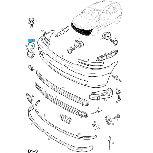 AEPAΓΩΓOΣ ΦPENΩN ΕΜΠΡΟΣ ΔΕΞΙΟΣ OPEL ZAFIRA-A-90581480