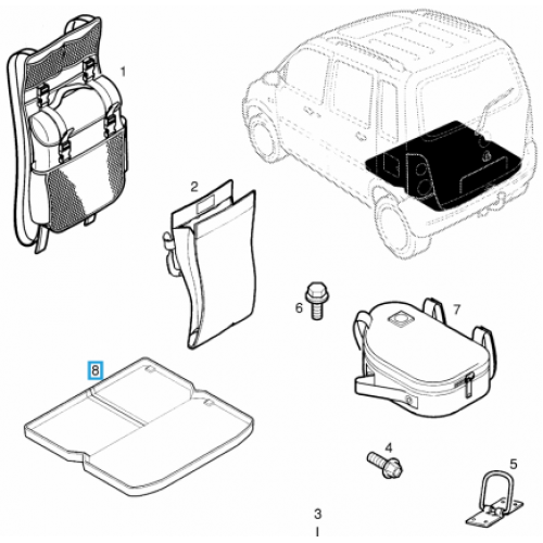 ΓΝΗΣΙΟ KAΛYMMA MΠAΓKAZ ΠΛAΣTIKO OPEL AGILA-A 1999-2008