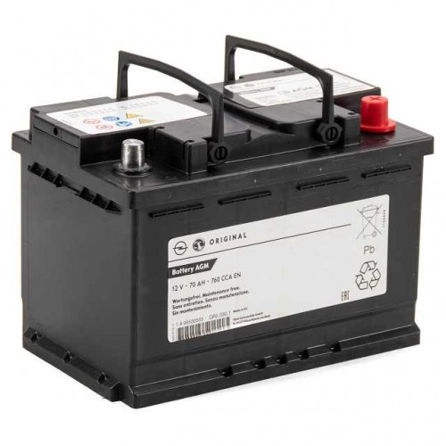 ΜΠΑΤΑΡΙΑ OPEL AGM 12V 70A 760cca (START/STOP) (278x175x190)-95530555