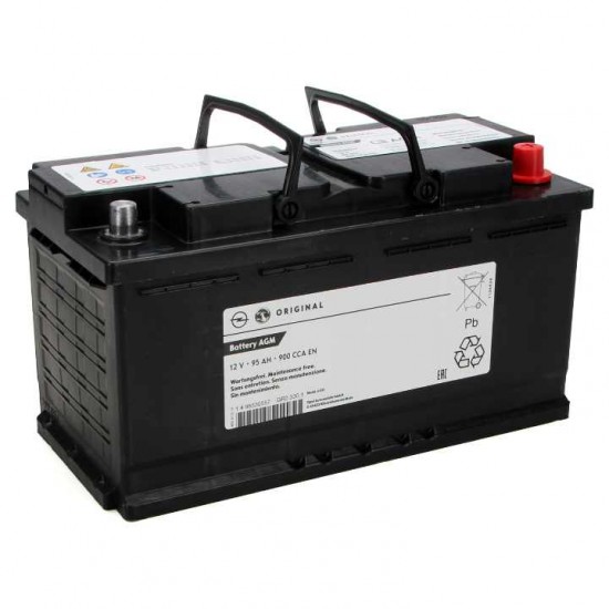 ΜΠΑΤΑΡΙΑ OPEL AGM 12V 95A  900cca  (START/STOP) (353x175x190)-95530557