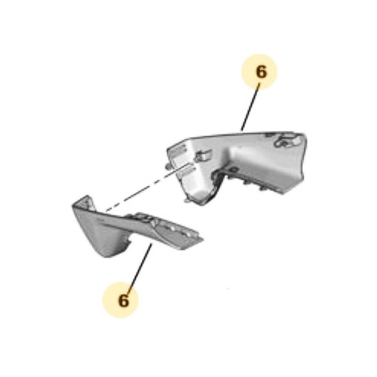 ΚΑΠΑΚΙ ΕΣΩΤΕΡΙΚΟΥ ΚΑΘΡΕΠΤΗ  ΔΕΞΙ OPEL CORSA F-98232252PR