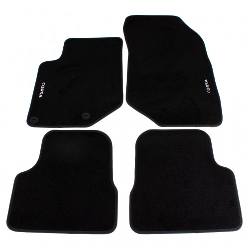 ΣΕΤ ΠΑΤΑΚΙΑ CORSA-F ΜΑΥΡΑ (4τεμ.) (VELOUR) - 9833756480 