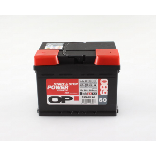 ΜΠΑΤΑΡΙΑ OP AGM START&ST POWER 12V 60A 680cca (242x175x190) ΔΞ