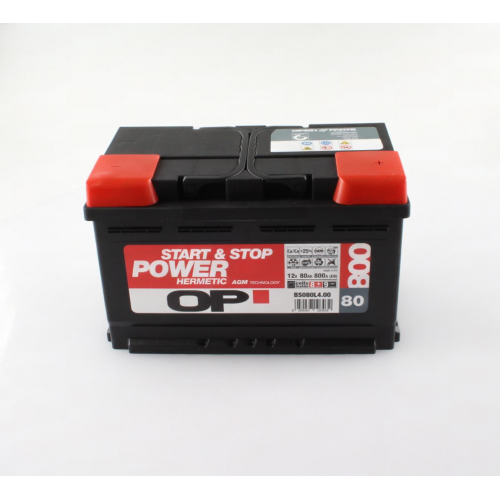 ΜΠΑΤΑΡΙΑ OP AGM START&ST POWER 12V 80A 800cca (315x175x190) ΔΞ - BS080L4.00