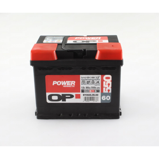 ΜΠΑΤΑΡΙΑ OP POWER 12V 60A 550cca (242x175x175) ΔΞ