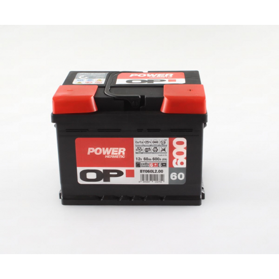ΜΠΑΤΑΡΙΑ OP POWER 12V 60A 600cca (242x175x190) ΔΞ - BY060L2.00