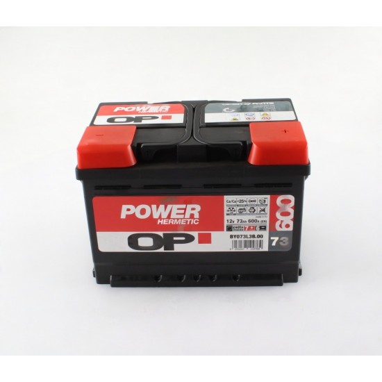 ΜΠΑΤΑΡΙΑ OP POWER 12V 73A 600cca (278x175x175) ΔΞ - BY073L3B.00