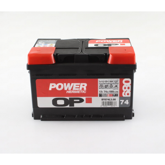 ΜΠΑΤΑΡΙΑ OP POWER 12V 74A 680cca (278x175x190) ΔΞ - BY074L3.00