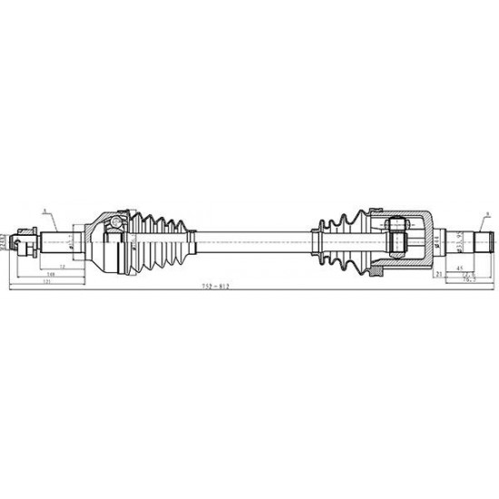 ΗΜΙΑΞΩΝΙΟ FORD TOURNEO CUSTOM V362-Open Parts-DRS6488.00