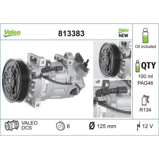 A/C COMPRESSOR CLIO IV 2016--Valeo-VL813383
