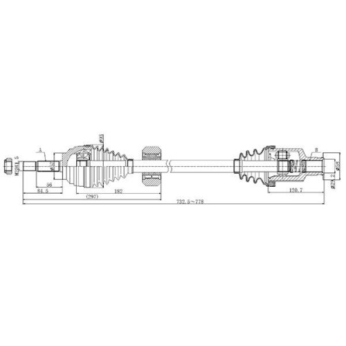 ΗΜΙΑΞΩΝΙΟ RENAULT CLIO II (BB-Open Parts-DRS6510.00