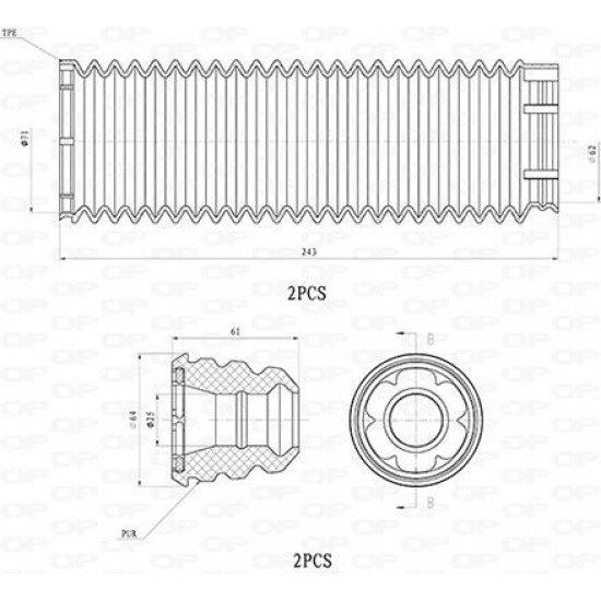 ΚΙΤ ΠΡΟΣΤΑΣΙΑΣ ΣΚΟΝΗΣ FORD C-MAX II (DXA/CB7)-Open Parts-DCK5125.04