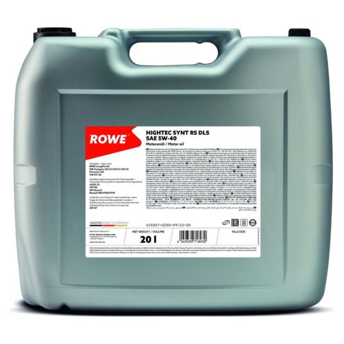 ΛΙΠΑΝΤΙΚΟ HIGHTEC SYNT RS DLS SAE 5W-40 (20 Lt)-ROWE-RW20307020099