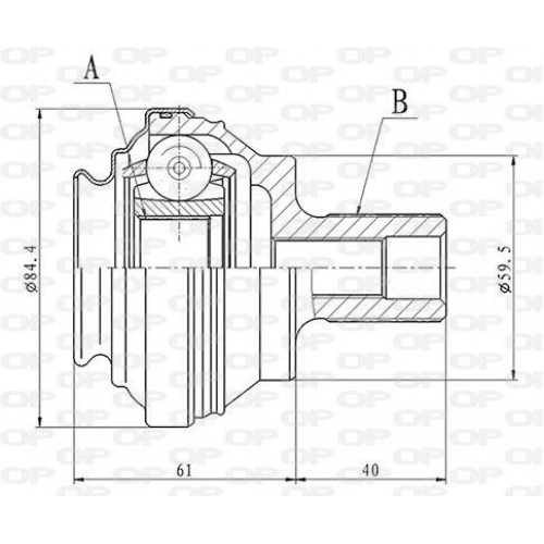 ΜΠΙΛΙΟΦΟΡΟΣ ΙΜΙΑΞΩΝΙΟΥ AUDI A1 (8X1)-Open Parts-CVJ5860.10