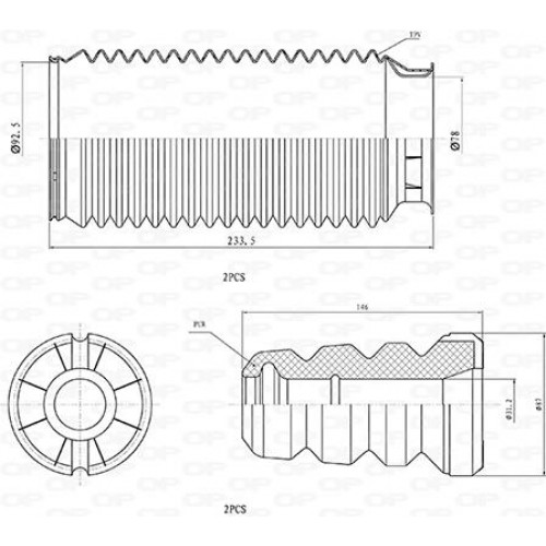 ΚΙΤ ΠΡΟΣΤΑΣΙΑΣ ΣΚΟΝΗΣ OPEL MOVANO B Autobus (X62)-Open Parts-DCK5127.04
