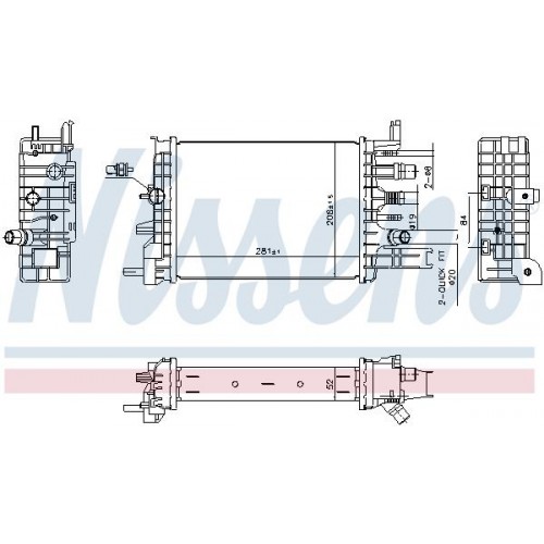 ΨΥΓΕΙΟ INTERCOOLER DACIA DOKKER 1.5 18- (ΑΝΩ-ΤΕΤΡΑΓΩΝΟ)-Nissens-NS607033
