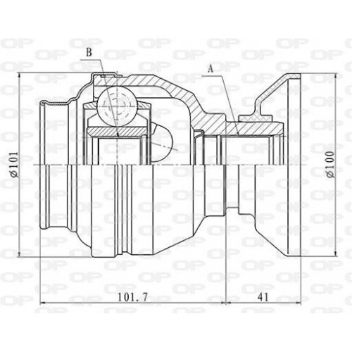 ΜΠΙΛΙΟΦΟΡΟΣ ΙΜΙΑΞΩΝΙΟΥ AUDI A1 (8X1)-Open Parts-CVJ5865.20