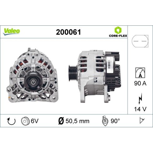 ΔΥΝΑΜΟ 14V 90A SEAT IBIZA III (6L1) 1.2