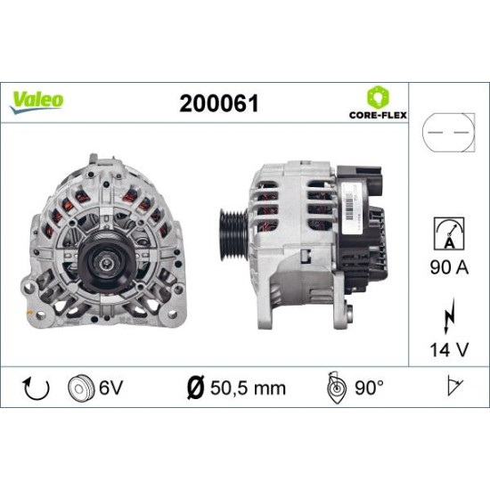 ΔΥΝΑΜΟ 14V 90A SEAT IBIZA III (6L1) 1.2