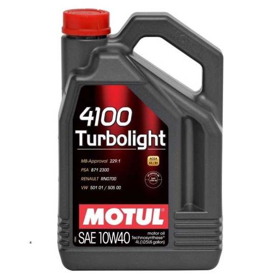 MOTUL 4100 TURBOLIGHT 10W40 (A3/B4) 4Lt