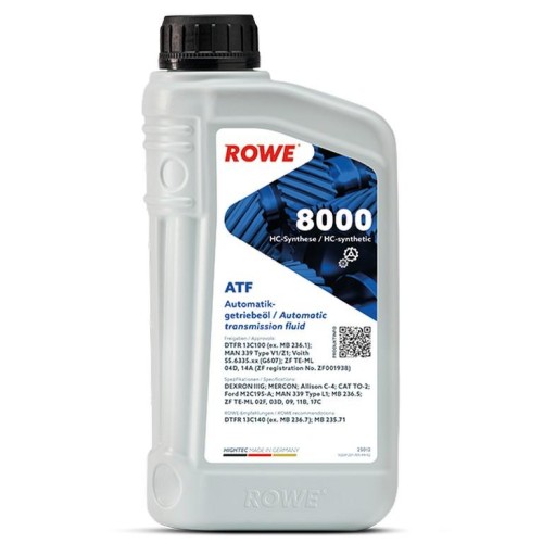 ΛΑΔΙ ATF HITEC 8000 (ΚΟΚΚΙΝΟ) (12x1 Lt)-ROWE-RW25012001099