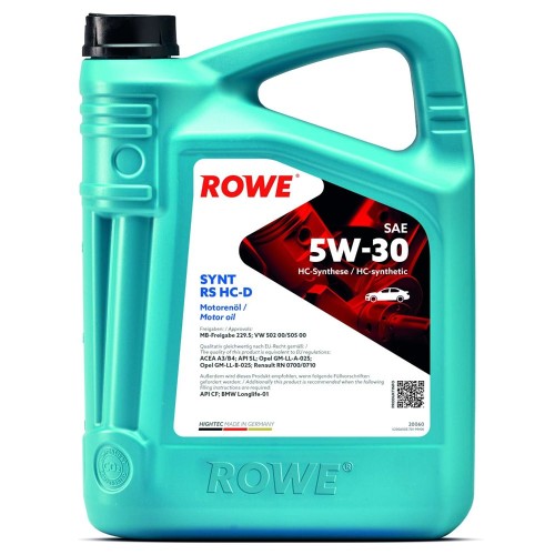 ΛΙΠΑΝΤΙΚΟ HIGHTEC SYNT RS HC-D SAE 5W-30 (4x5 Lt)-ROWE-RW20060005099