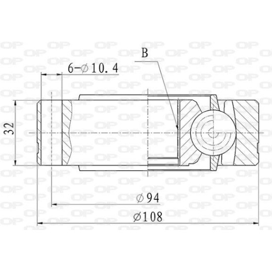 ΜΠΙΛΙΟΦΟΡΟΣ ΙΜΙΑΞΩΝΙΟΥ AUDI A1 (8X1-Open Parts-CVJ5863.20