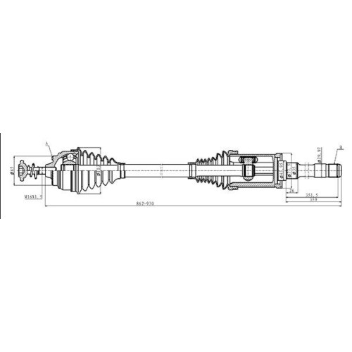 ΗΜΙΑΞΩΝΙΟ BMW 5 (F10)-Open Parts-DRS6487.00