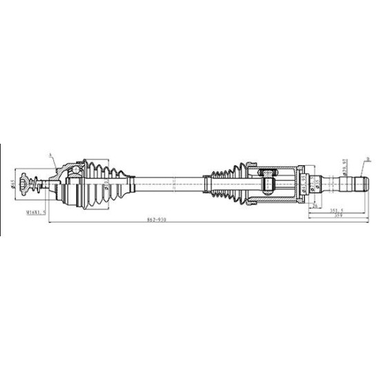 ΗΜΙΑΞΩΝΙΟ BMW 5 (F10)-Open Parts-DRS6487.00