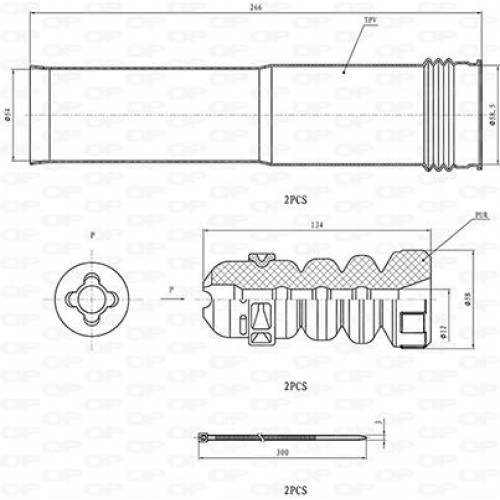 ΚΙΤ ΠΡΟΣΤΑΣΙΑΣ ΣΚΟΝΗΣ SEAT LEON (5F1)-Open Parts-DCK5120.04