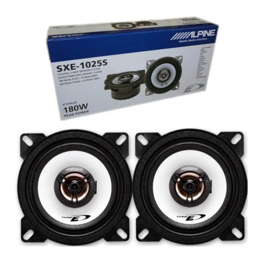 Ηχεία Αυτοκινήτου Alpine SXE-1025S Διαιρούμενα 4\'\'/10cm 180w Peak 25w RMS 2 Δρόμων Ζευγάρι 2 Τεμάχια