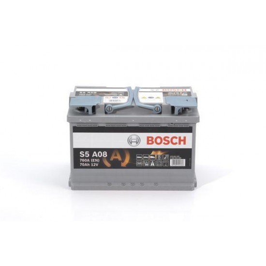 ΜΠΑΤΑΡΙΑ BOSCH AGM 12V 70A 760 cca  (278x175x190)