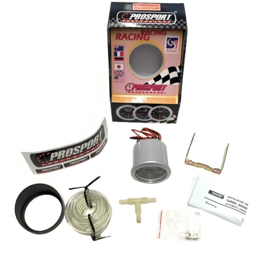 Όργανο Υποπίεσης Αέρα Vacuum Prosport Diamond Series Mirror Look Φιμέ 52mm 270 Μοίρες