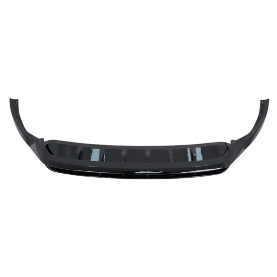 Μπροστινό Spoiler Για Audi Q8 S-Line (2018-2023) Γυαλιστερό Μαύρο 4 Τεμάχια