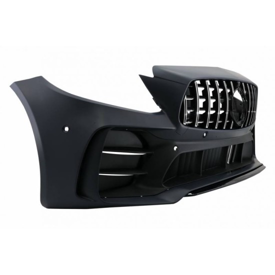 Μπροστινός Προφυλακτήρας Για Mercedes-Benz C-Class C205/W205 14-21 GTR Look (Black Mamba) Με Μαύρο/ Χρώμιο Μάσκα