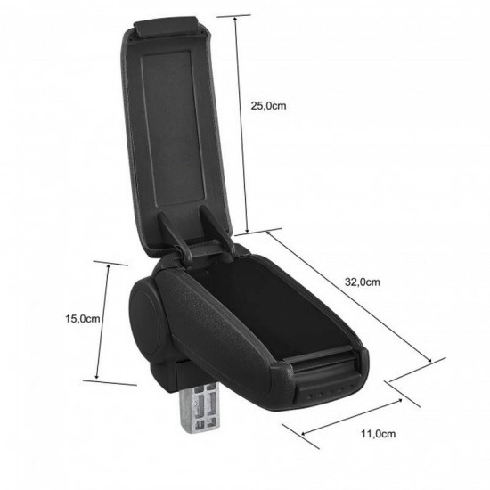 Κονσόλα Χειροφρένου Τεμπέλης  "Oem" Design Για Opel Astra J 2009-2015 Υφασμάτινος Μαύρο Χρώμα