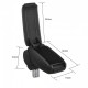 Κονσόλα Χειροφρένου Τεμπέλης  "Oem" Design Για Opel Astra J 2009-2015 Υφασμάτινος Μαύρο Χρώμα