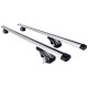Μπάρες Οροφής Αλουμινίου Rackit Universal 120cm Railing System Σετ Με Πόδια Και Κλειδαριά Ασημί 2 Τεμάχια