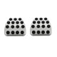 Πεντάλ Αλουμινίου Κουμπωτά Και Footrest Για Mercedes-Benz W204 07-14 / W211 02-09 / GLK 08-15 Μη Αυτόματο Σετ 5 Τεμάχια KPMB02