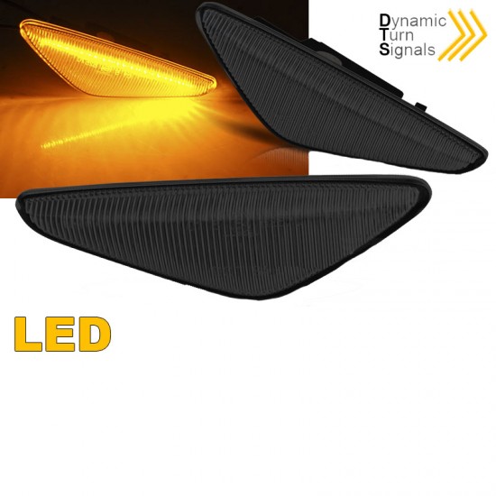 Πλαϊνά Φλας Φτερού Για Bmw X3 F25 LCΙ 14-17 / X4 F26 Led Dynamic Smoke 2 Τεμάχια