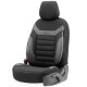 Καλύμματα Αυτοκινήτου Otom Individual Design Universal Jacquard / Rachel / Δερματίνη Σετ Εμπρός / Πίσω 11 Τεμαχίων Μαύρο Με Γκρι Ραφές IND-202